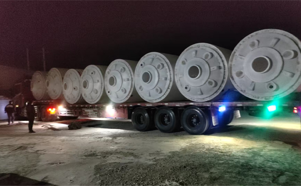 城关锥底桶交付现场